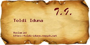 Toldi Iduna névjegykártya